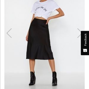 Nasty Gal Skirts - Black satin midi skirt Nasty Gal Skirts - Black satin midi skirt